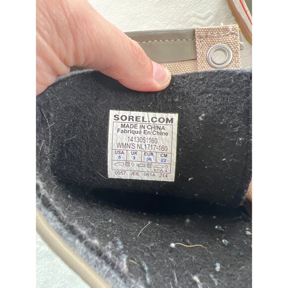 Sorel Premium Canvas Waterproof Boots Women's Winter Snow Lace Up Cold Weather - Picture 3 of 8